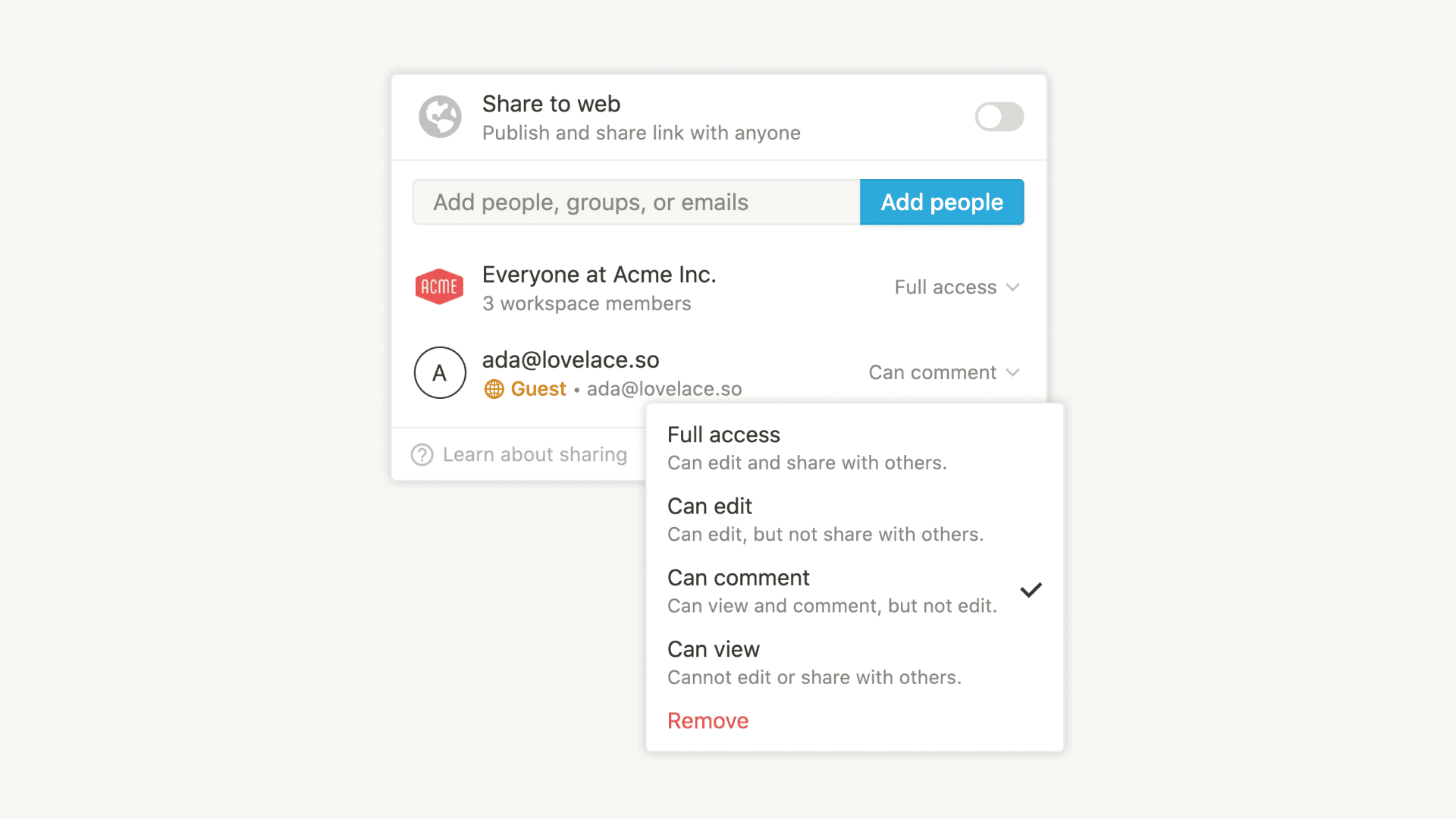 Partage et collaboration