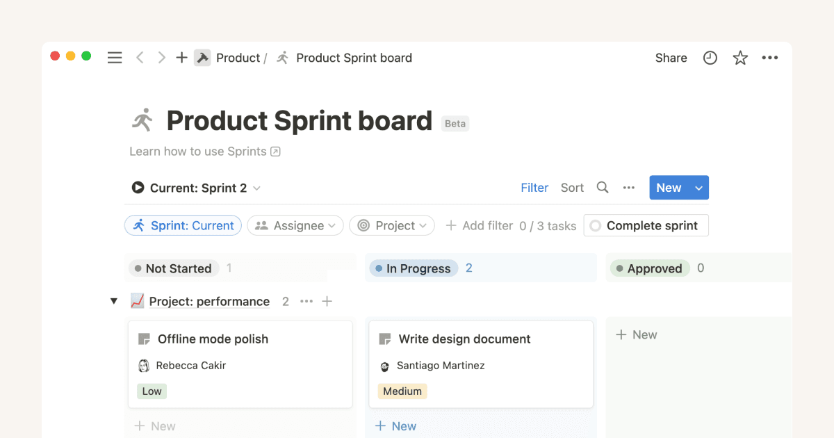 How engineering and product teams use Notion for sprint planning