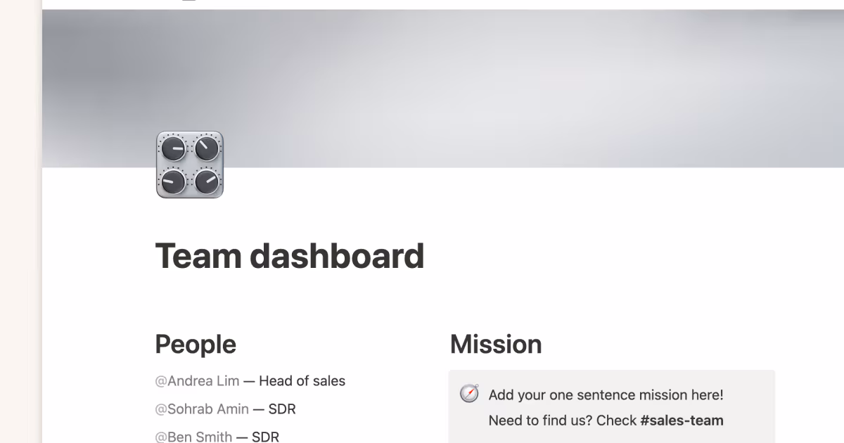 Team dashboard - thumbnail